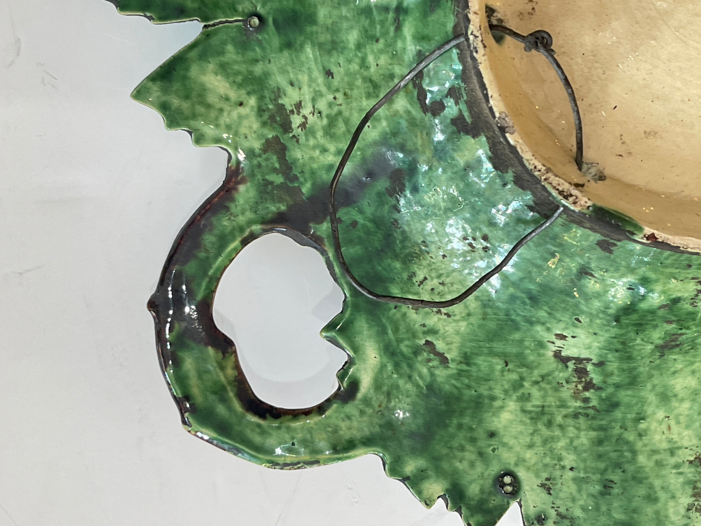 Antique Portuguese Palissy Leaf & Fruit Dish, By Bordallo Pinheiro, 19Th C.