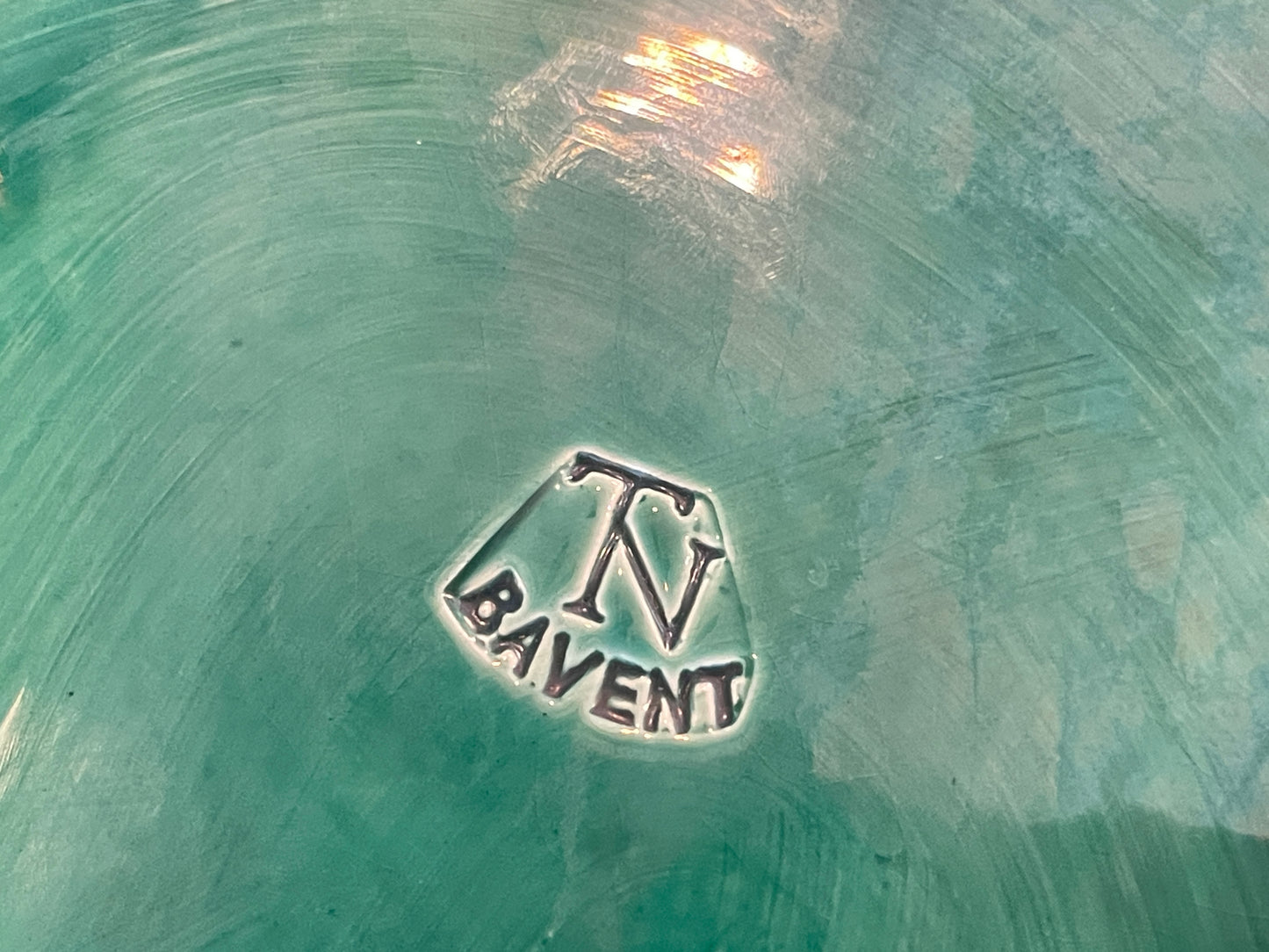 French Majolica Asparagus & Artichoke Barbotine Platter by Bavent, C. 1900