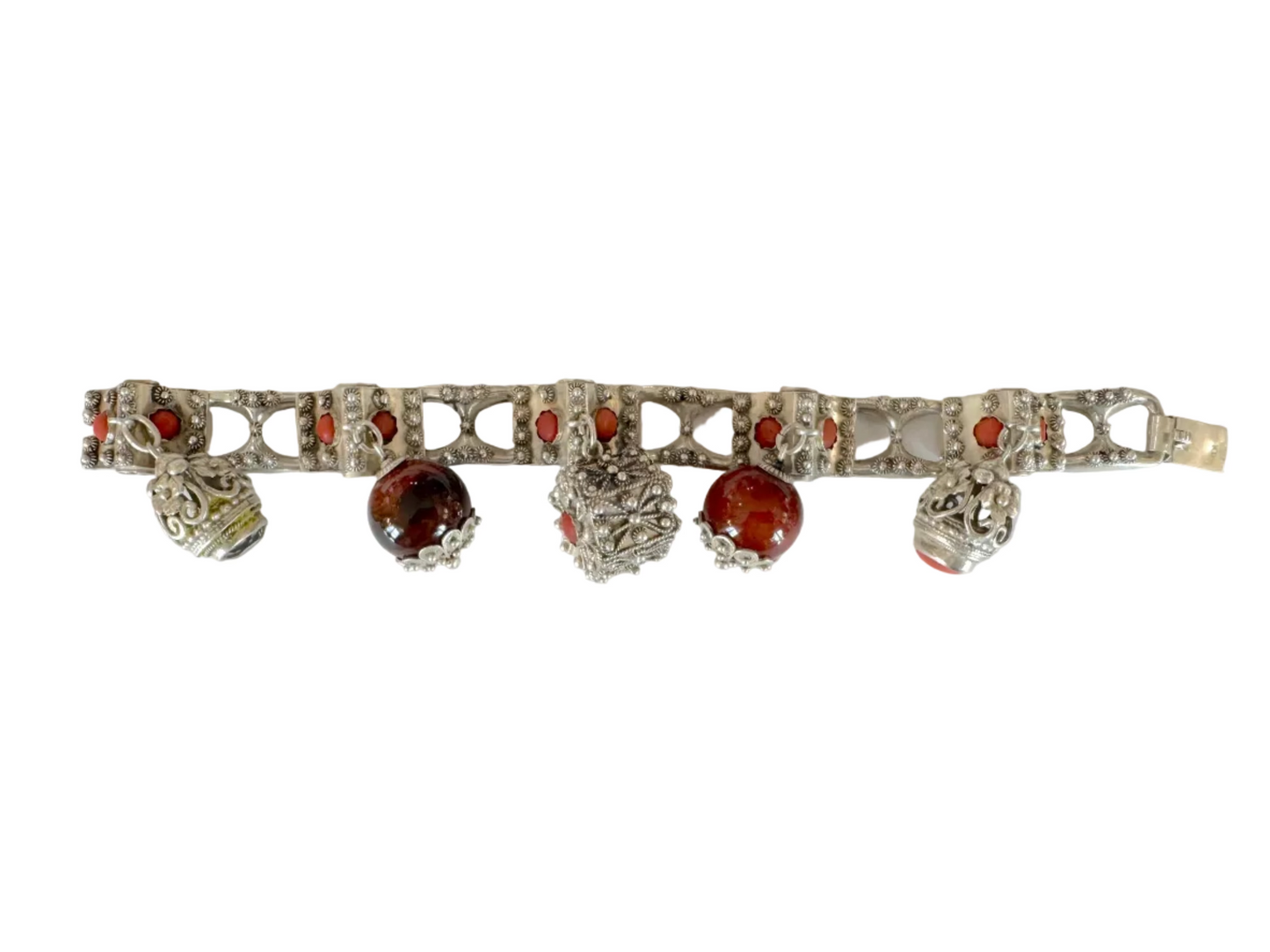 Vintage Italian Etruscan Revival Charm Bracelet 2