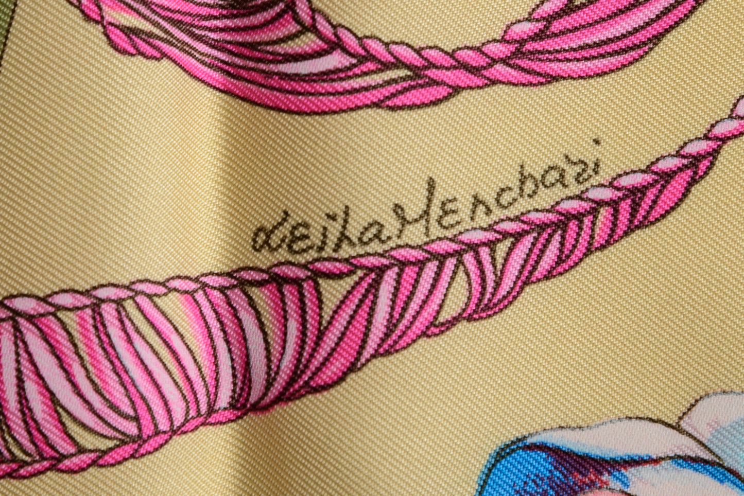 Hermés Silk Scarf Regina Gray