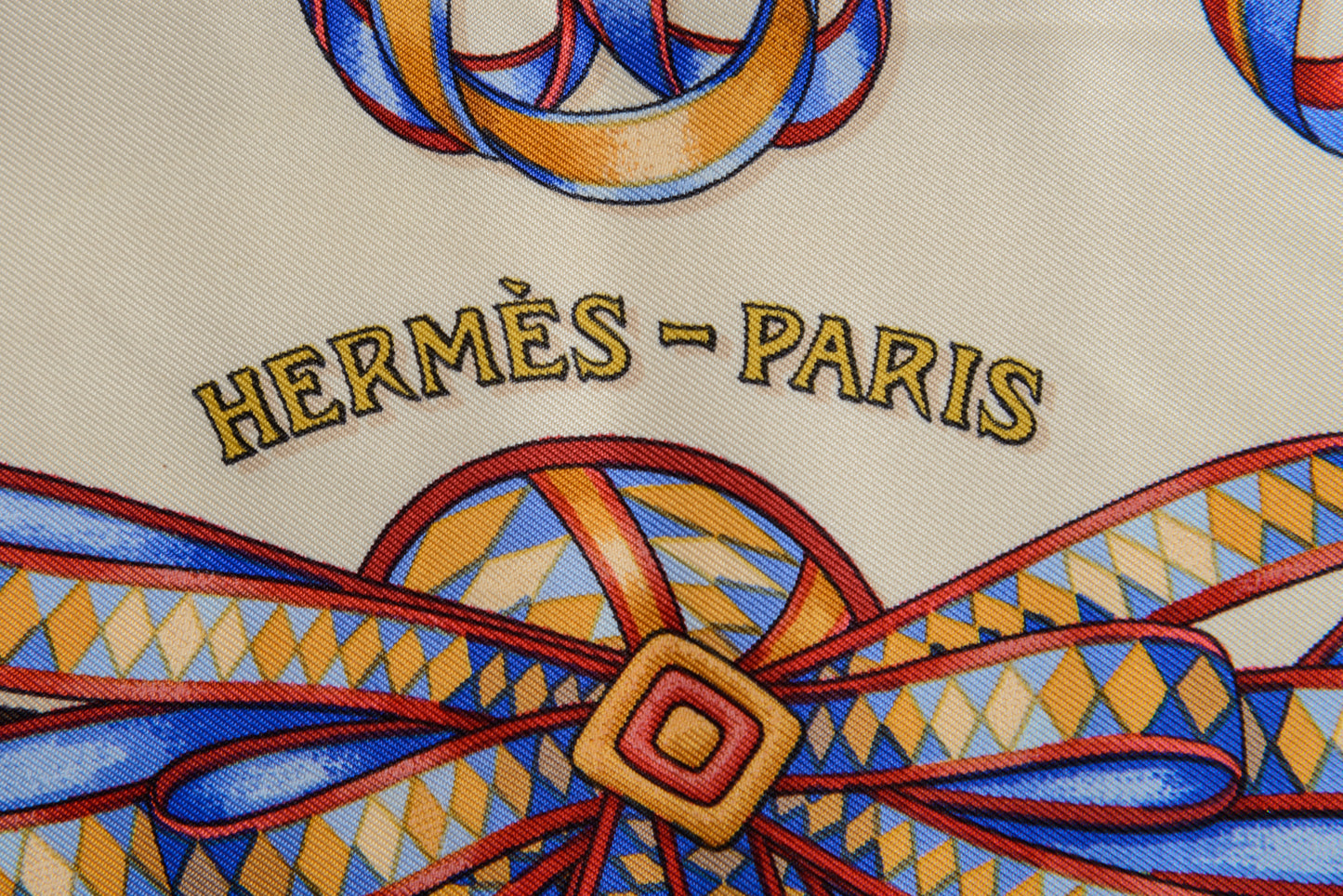Hermés Silk Scarf  Les Rubans Du Cheval Blue