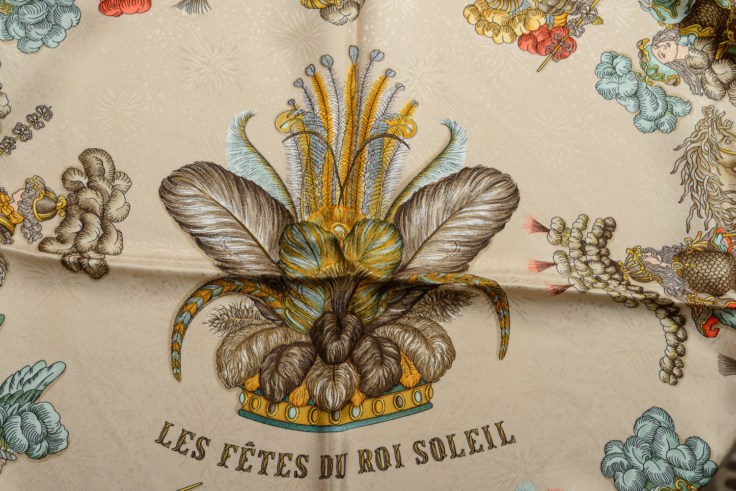 Hermés Silk Scarf Les Fetes Du Roi Solei