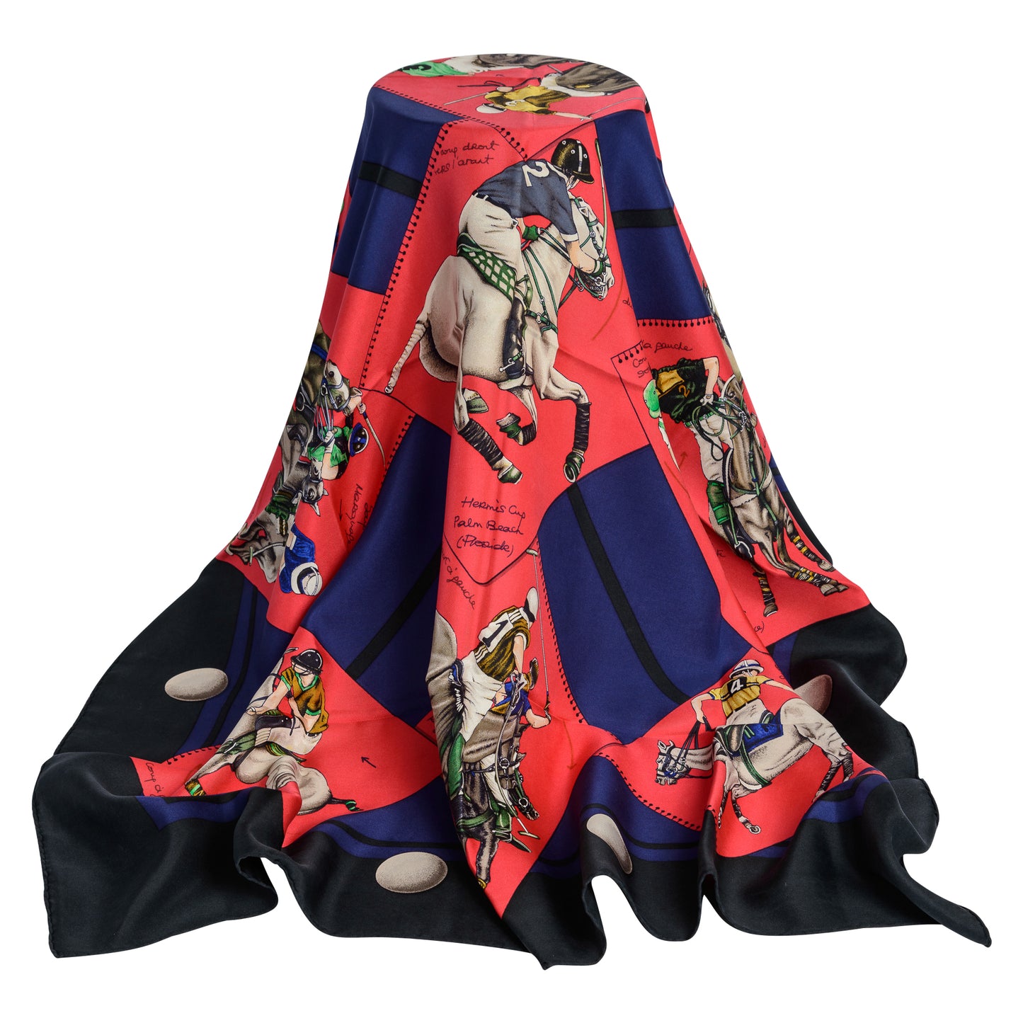 Hermés Silk Scarf The Palm Beach Polo Navy