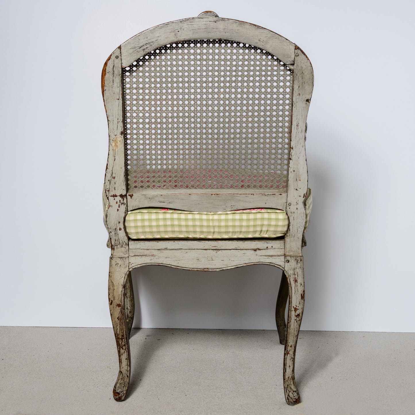 19th Century French Louis XV Style Painted Cane Armchairs a - Pair